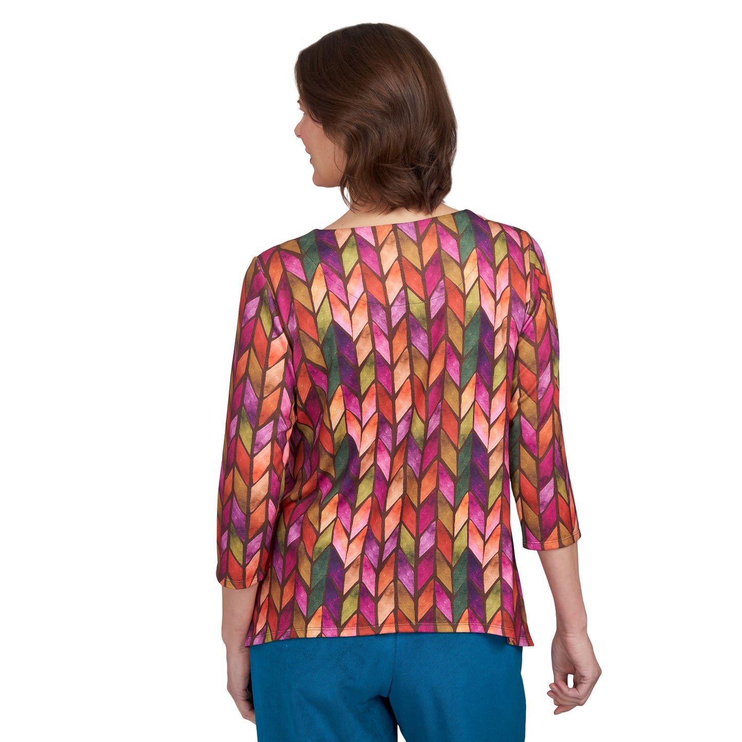 Alfred Dunner Chevron Knit Top