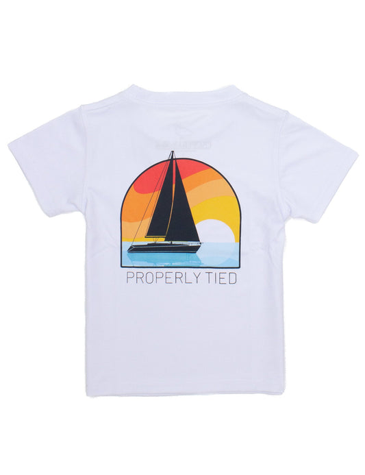 Properly Tied Boy's Performance Sailboat Short Sleeve T-Shirt
