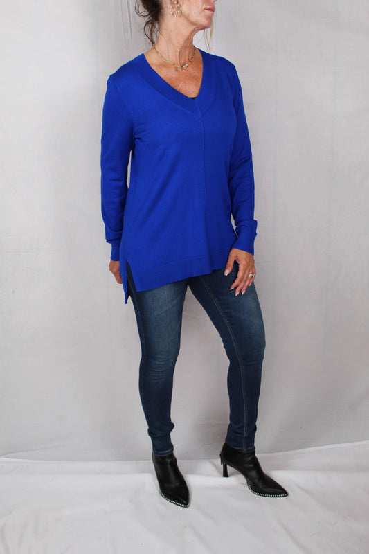 K&C Clothing Royal Blue V-Neck Sweater