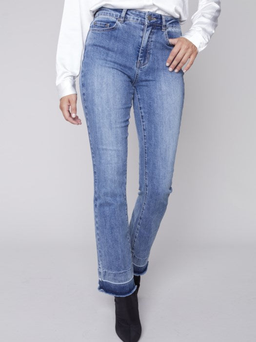 CharlieB Bootcut Jeans With Contrast Cuff