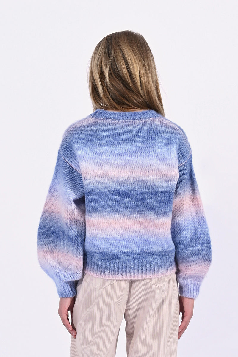 Mini Molly Blue Multi Knitted Sweater