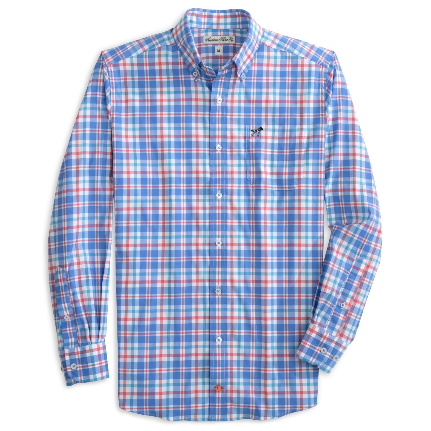 Southern Point Men's Long Sleeve Performance Fabric Long Sleeve Button Down Shirt