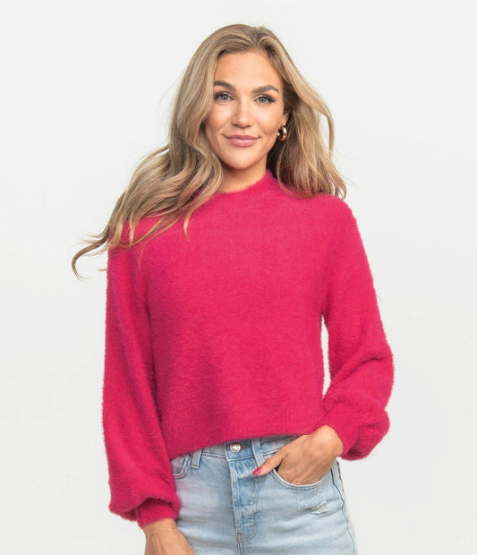 Southern Shirt Co. Ladies Cropped Feather Knit Sweater
