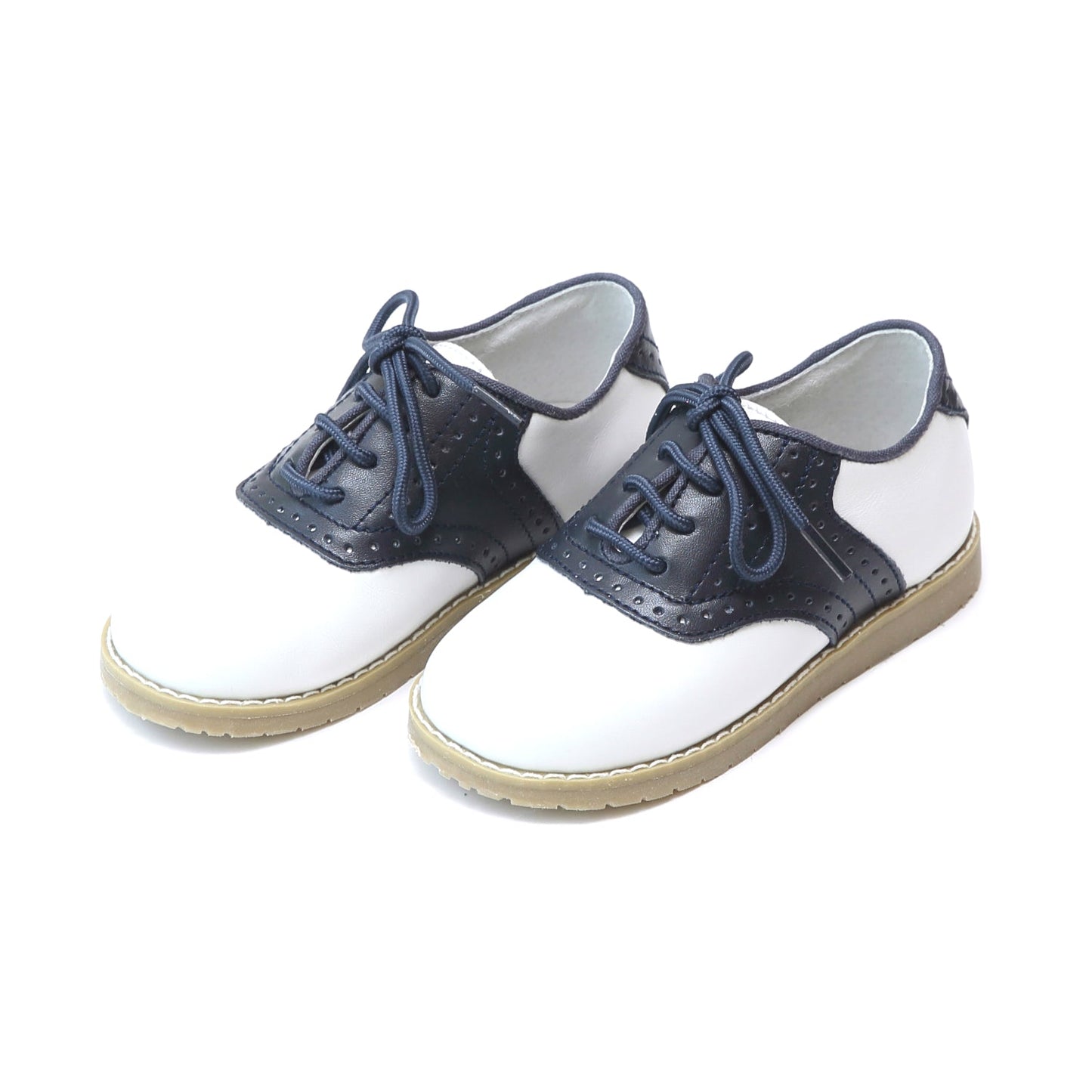 L'Amour White/Navy Saddle Shoe