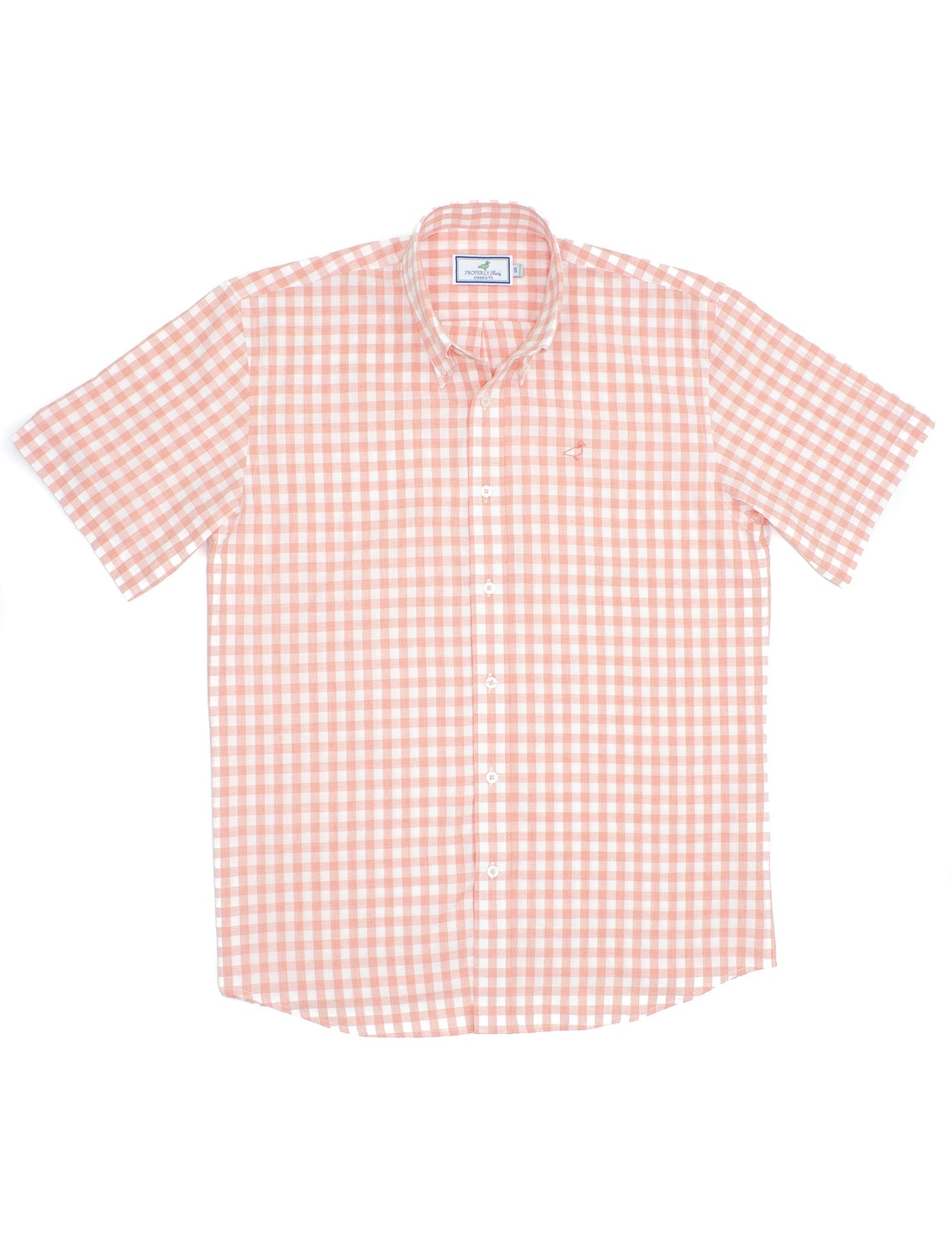 Properly Tied Men's Short Sleeve Harbor Shirt-Melon