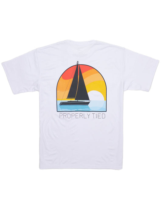 Properly Tied Men's Performance Sailboat T-Shirt