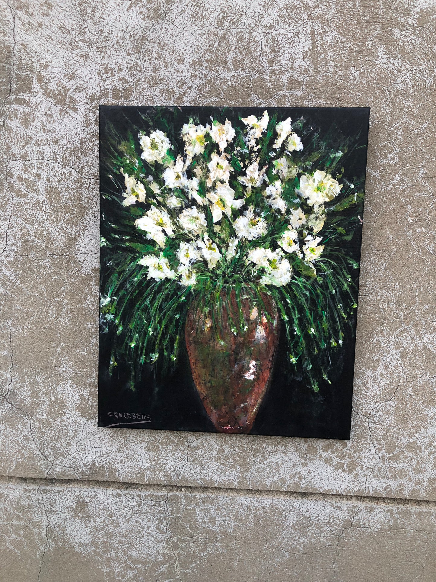 "White Flowers in Vase"