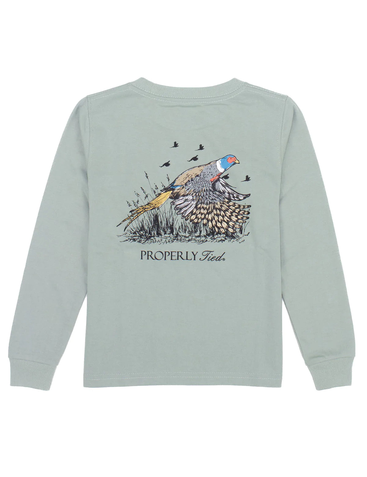 Properly Tied Youth Pheasant Long Sleeve Tee