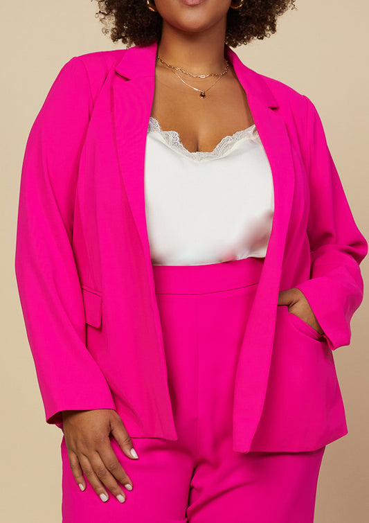 Skies Are Blue Plus Size Hot Pink Blazer
