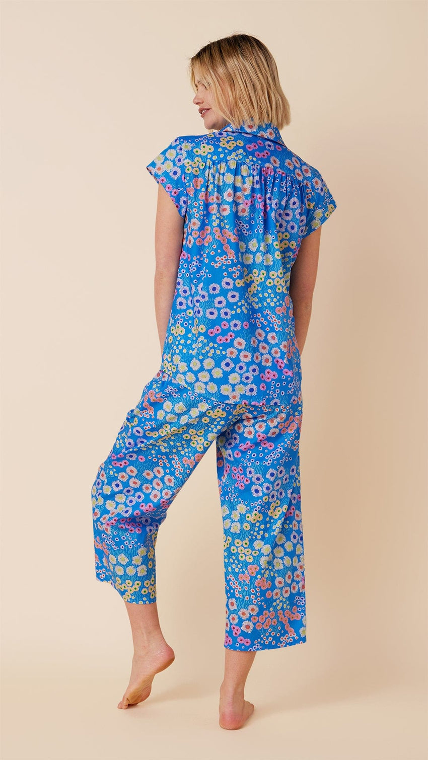 The Cat's Pajamas Floral Luxe Pima Capri Set