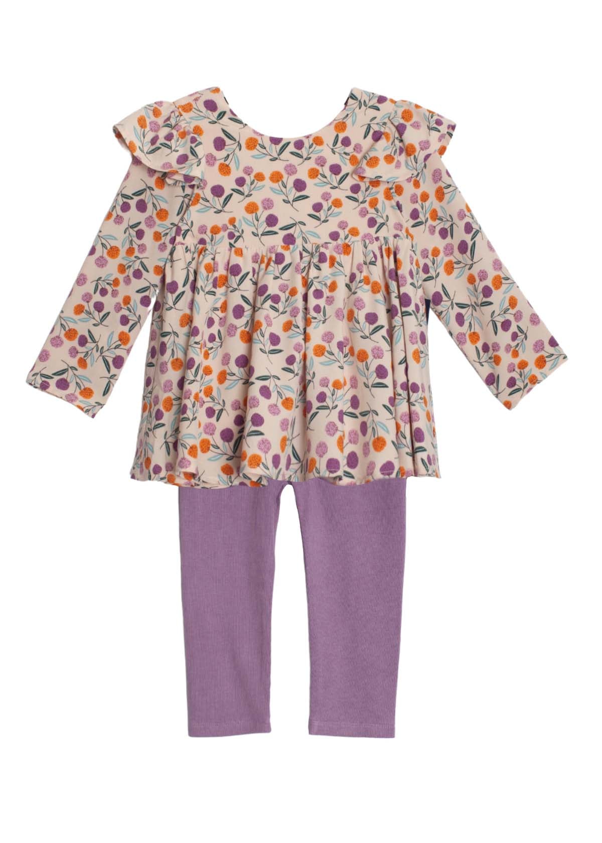 Mabel and Honey Dandelion Rayon and Knit 2 Piece Set